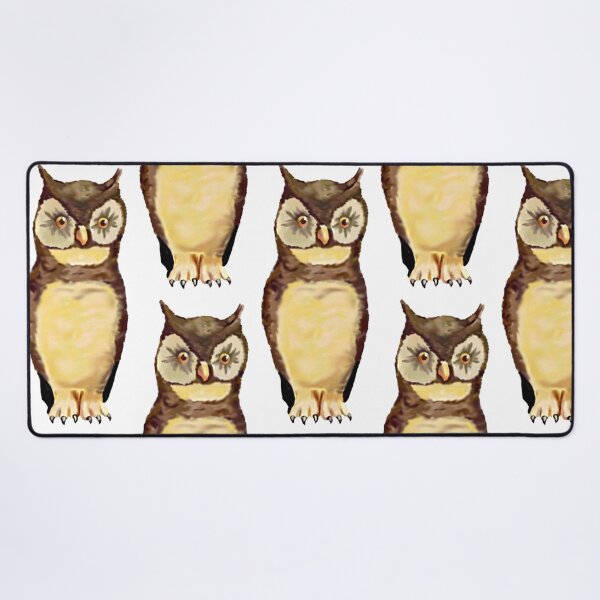 Item preview, Antique Inspired Fluffy Owl, Digital Painting, Repeating Pattern designed and sold by Nicolette Olivier.