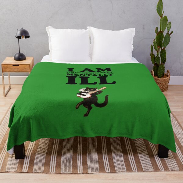 Item preview, I am Unfortunately Mentally Ill | Dancing Cat Dark Text designed and sold by SomeDesignThing.
