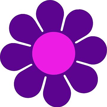 Artwork thumbnail, Purple Pink Hippy Flower Daisy by hilda74