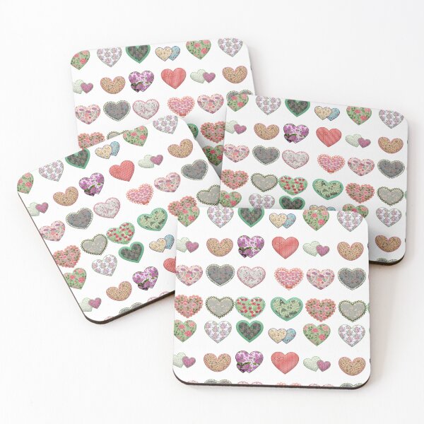 Item preview, Hearts Vintage Floral Pattern designed and sold by checkertonetees.