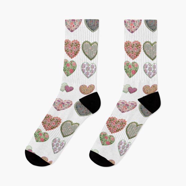 Item preview, Hearts Vintage Floral Pattern designed and sold by checkertonetees.