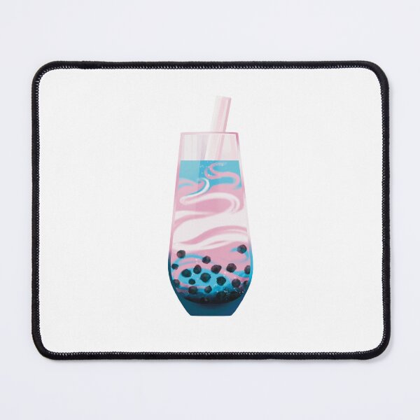 Item preview, subtle trans pride boba swirl designed and sold by sunfloras.
