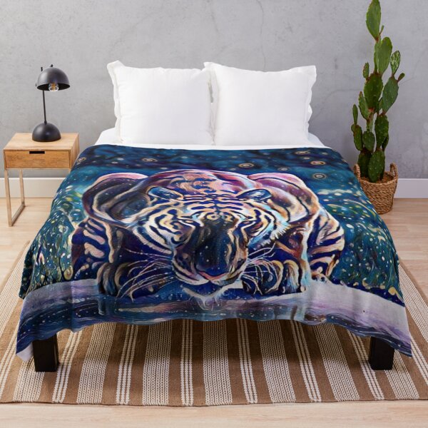 Item preview, Midnight Fireflies Portrait Nature Animal Wildlife Tiger Zoo designed and sold by TheWildFlix.