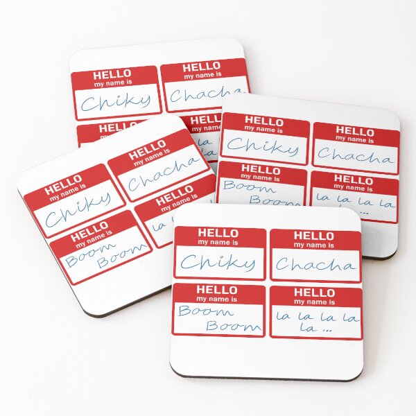 Item preview, chicky chacha boom boom nametag designed and sold by Tropoid.