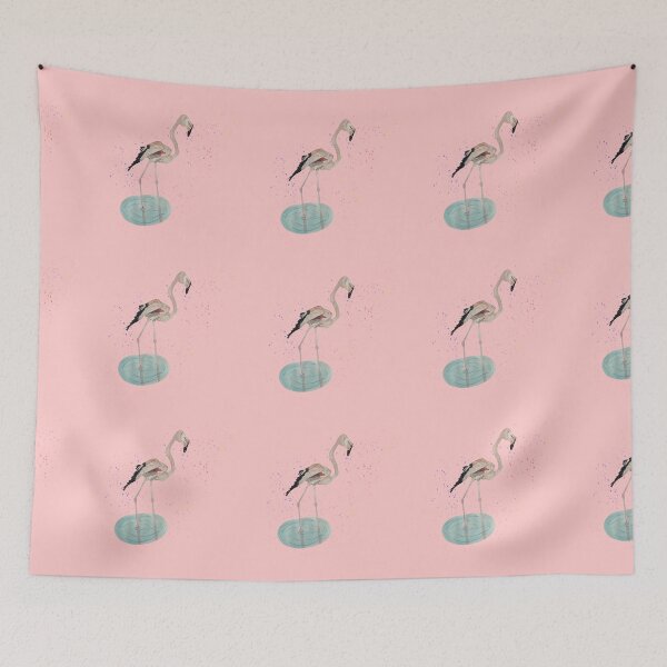 Item preview, flamingo in watercolor designed and sold by altairaleon.