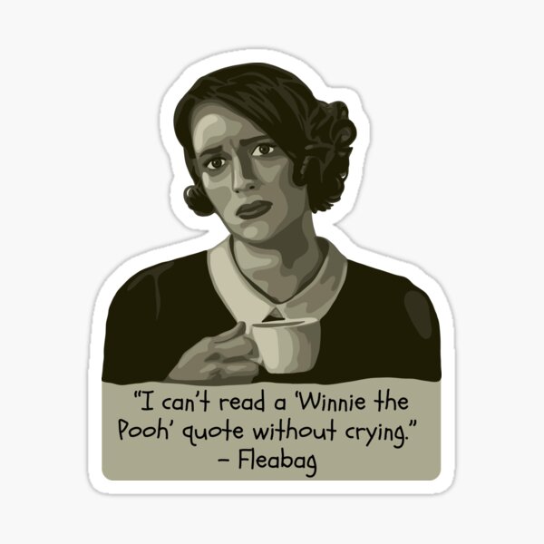 Vista previa del artículo con la obra «Retrato y cita de Fleabag», diseñado y vendido por Unhinged Heather.