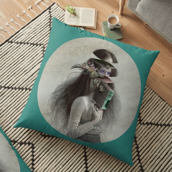 The woman who goes after knowledge. Floor Pillow
