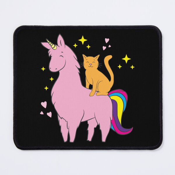 Item preview, Llama Lover Cat Riding Pink Llamacorn Sparkly Gift Idea designed and sold by haselshirt.