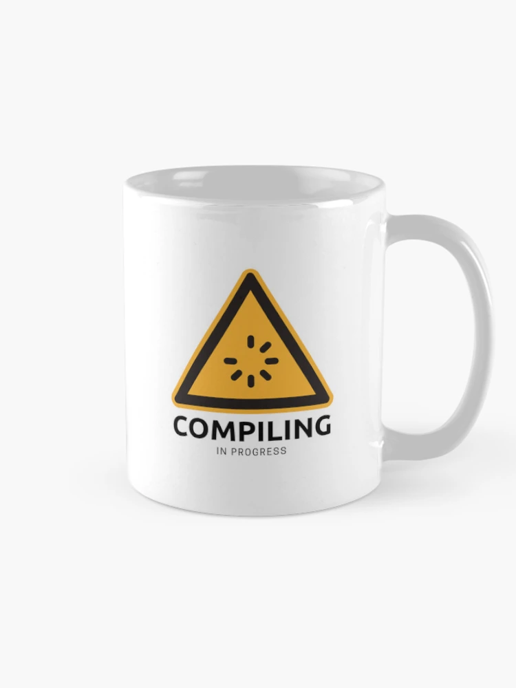 Thumbnail 3 of 6, Coffee Mug, Compiling In Progress | Programmer Gift designed and sold by mellowduck.