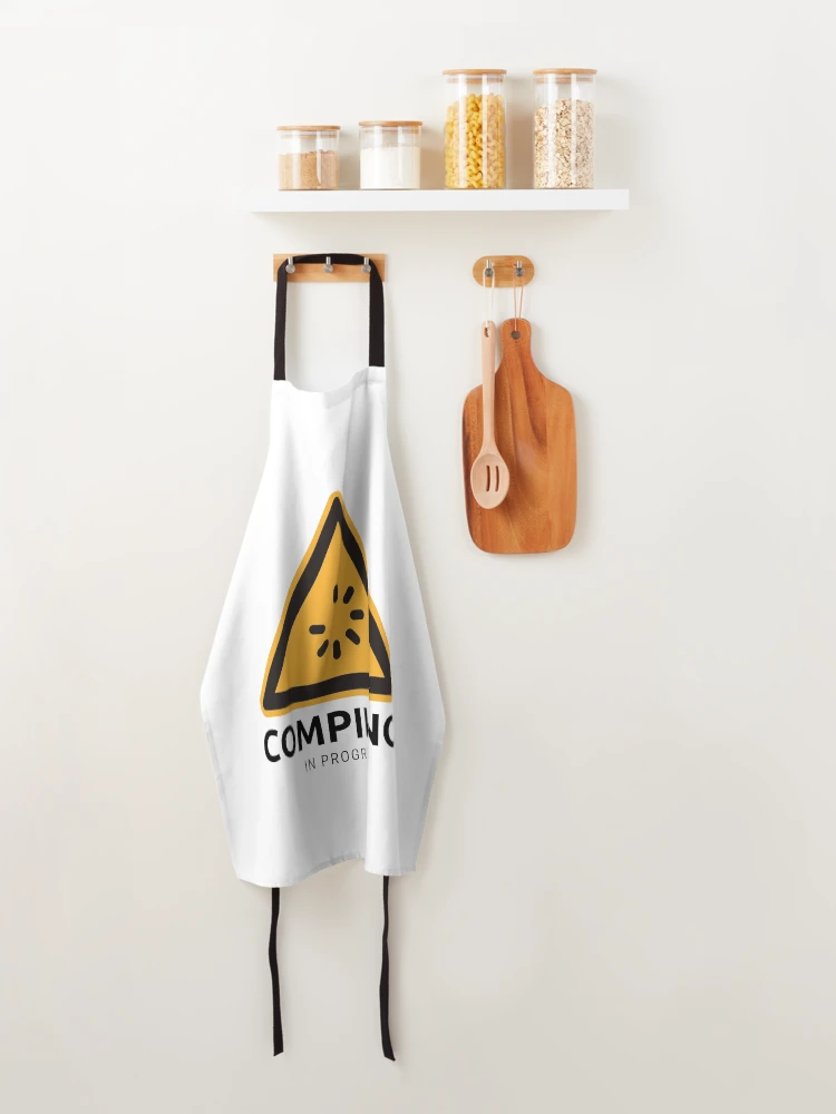 Thumbnail 4 of 6, Apron, Compiling In Progress | Programmer Gift designed and sold by mellowduck.