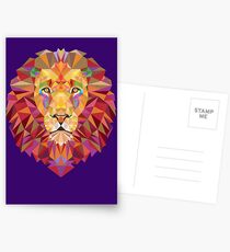 Geometric Lion Postcards