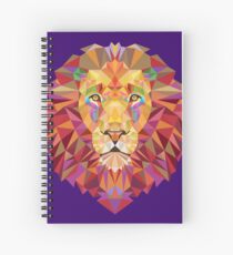 Geometric Lion Spiral Notebook