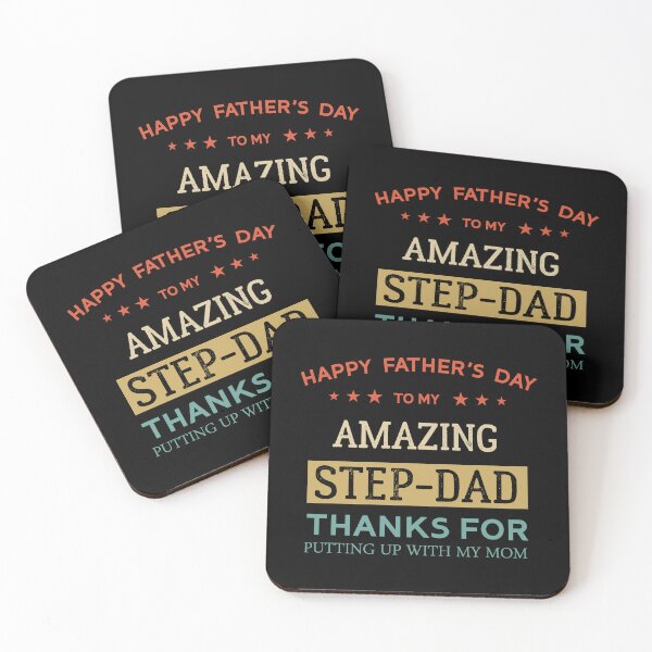 Item preview, Happy Father's Day To My Amazing Step-Dad Thanks For Putting Up With My Mom Cool Daughter Gift For Daddy Papa Grandpa designed and sold by Raiko-art.