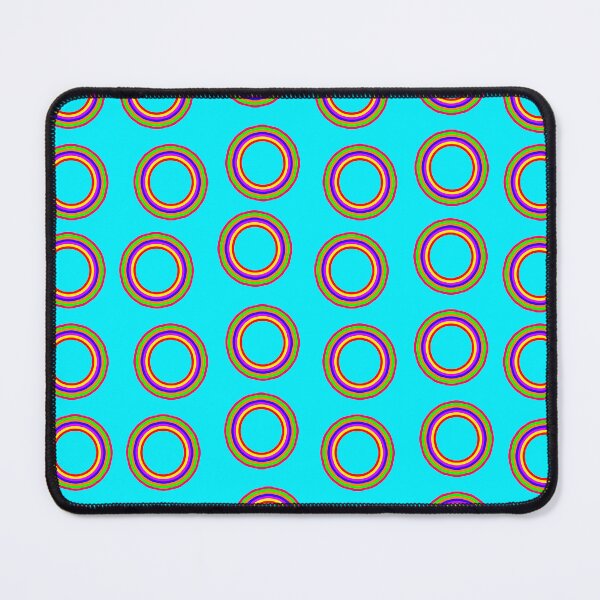 Item preview, Rainbow Circle Pattern on Blue Background Large Sized Repeating Pattern designed and sold by Nicolette Olivier.