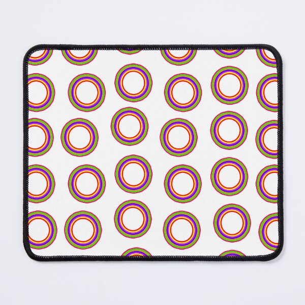 Item preview, Rainbow Circle Pattern on White Background Large Sized Repeating Pattern designed and sold by Nicolette Olivier.