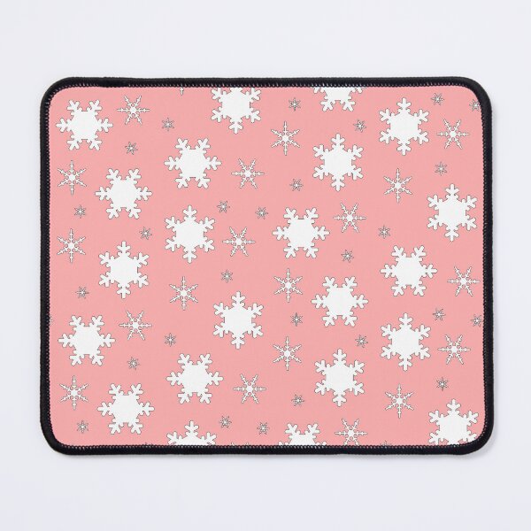 Item preview, Falling Snowflakes on Pink Background Small Sized Repeating Pattern designed and sold by Nicolette Olivier.
