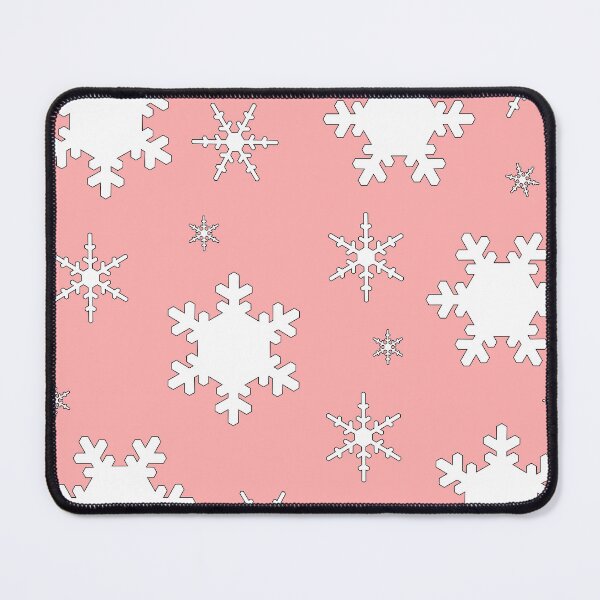 Item preview, Falling Snowflakes on Pink Background Large Sized Repeating Pattern designed and sold by Nicolette Olivier.