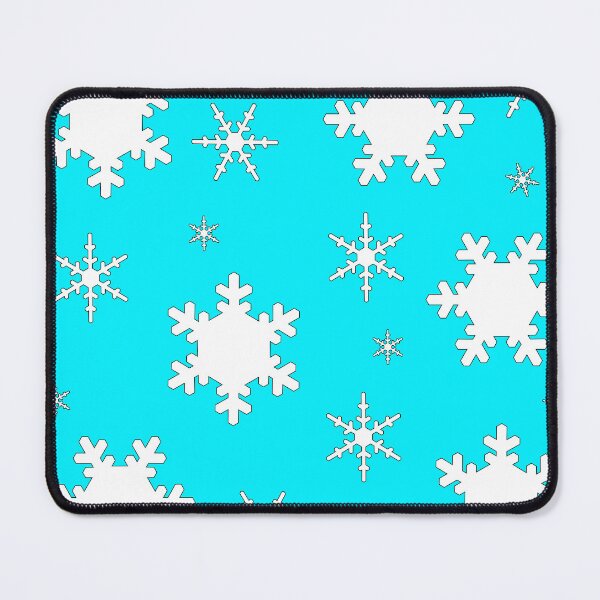 Item preview, Falling Snowflakes on Blue Background Large Sized Repeating Pattern designed and sold by Nicolette Olivier.