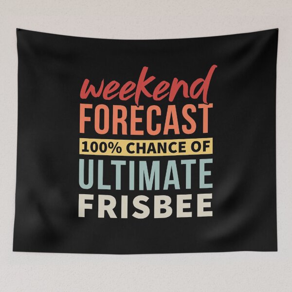 Item preview, Weekend Forecast 100% Chance Of Ultimate Frisbee - Vintage Flying Disc designed and sold by T-shirt For You.