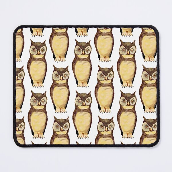 Item preview, Antique Inspired Fluffy Owl, Digital Painting, Repeating Pattern designed and sold by Nicolette Olivier.