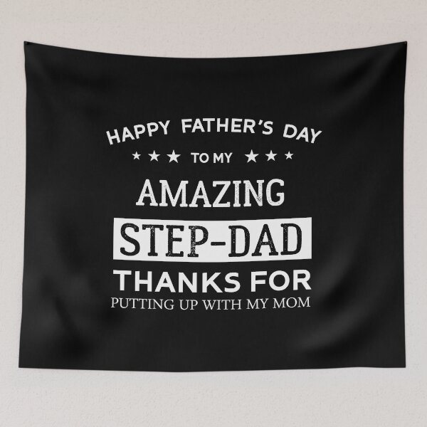 Item preview, Happy Father's Day To My Amazing Step-Dad Thanks For Putting Up With My Mom Cool Daughter Gift For Daddy Papa Grandpa designed and sold by Raiko-art.