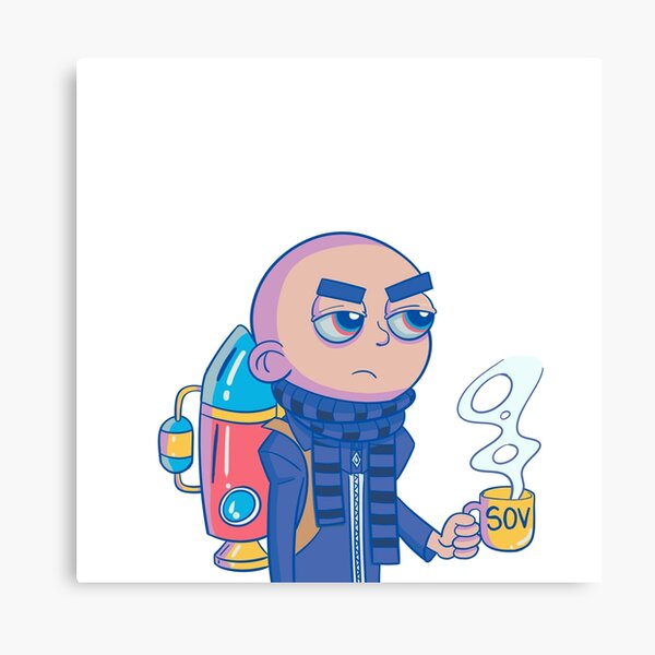 Gru Meme Face Canvas Print for Sale by itsjustpeachy