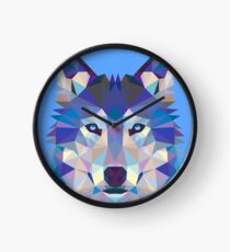 Geometrischer Wolf Uhr