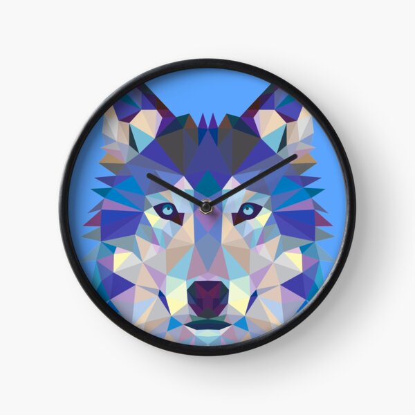 Geometric Wolf Clock