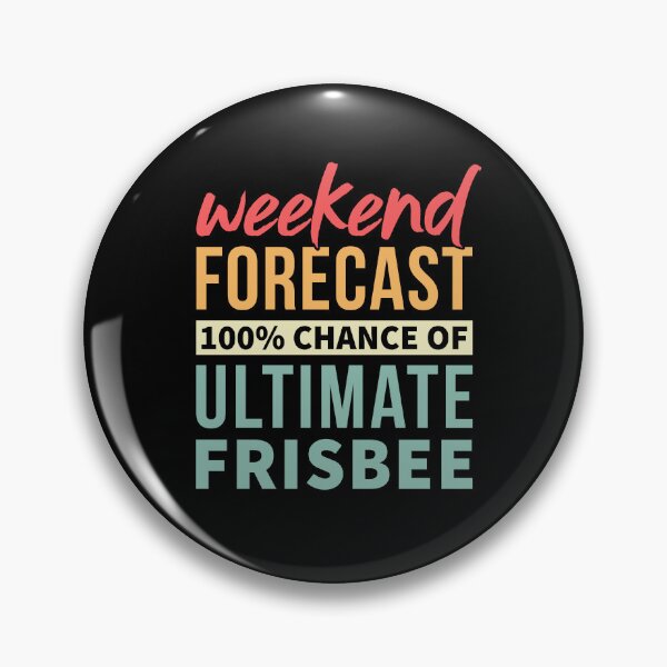 Item preview, Weekend Forecast 100% Chance Of Ultimate Frisbee - Funny Vintage Ultimate Frisbee Player designed and sold by T-shirt For You.