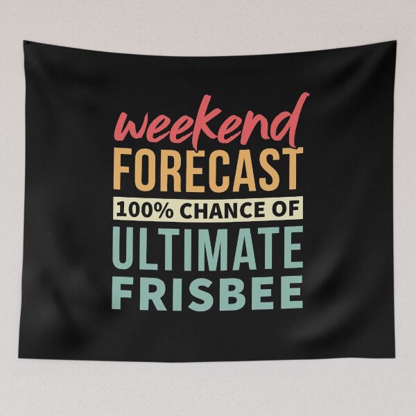 Item preview, Weekend Forecast 100% Chance Of Ultimate Frisbee - Funny Vintage Ultimate Frisbee Player designed and sold by T-shirt For You.