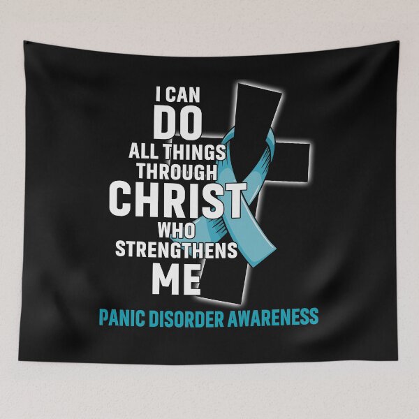 Item preview, I Can Do All Things Through Christ Who Strengthens Me Panic Disorder Awareness designed and sold by Hatjar.