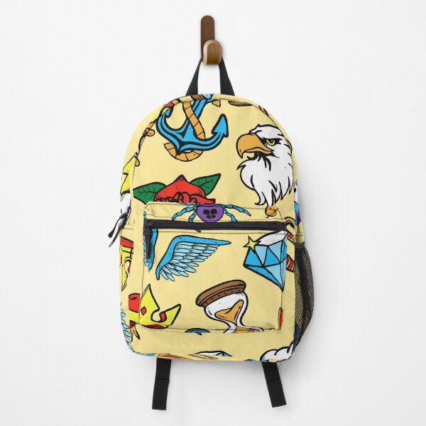 Item preview, Fun pattern of hand drawn vintage inspired tattoo art, brilliant pop of retro color designed and sold by Orianah.