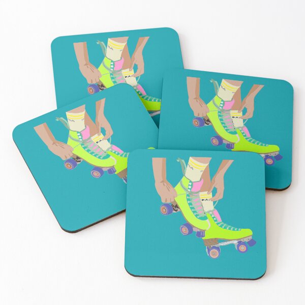 Item preview, 80s inspired roller skates on teal designed and sold by Pheonixrzg.