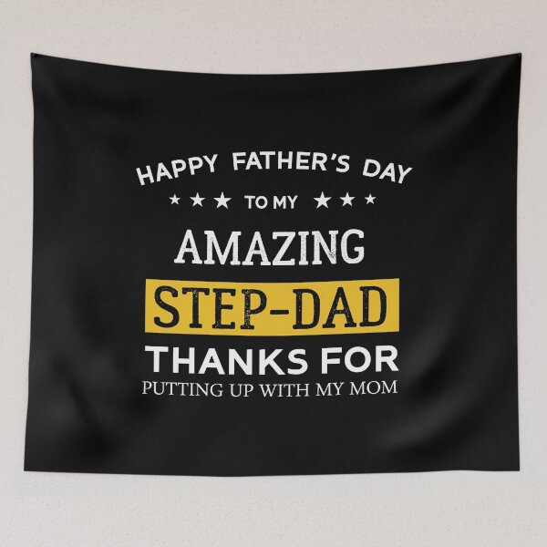 Item preview, Happy Father's Day To My Amazing Step-Dad Thanks For Putting Up With My Mom Cool Daughter Gift For Daddy Papa Grandpa designed and sold by Raiko-art.