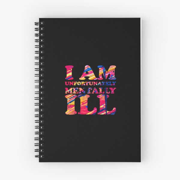 Item preview, Drippy Text Pattern: I am Unfortunately Mentally Ill designed and sold by SomeDesignThing.