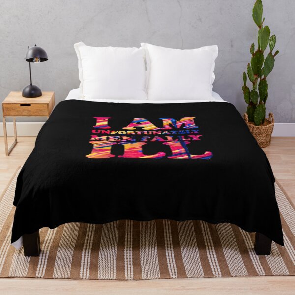 Item preview, Drippy Text Pattern: I am Unfortunately Mentally Ill designed and sold by SomeDesignThing.