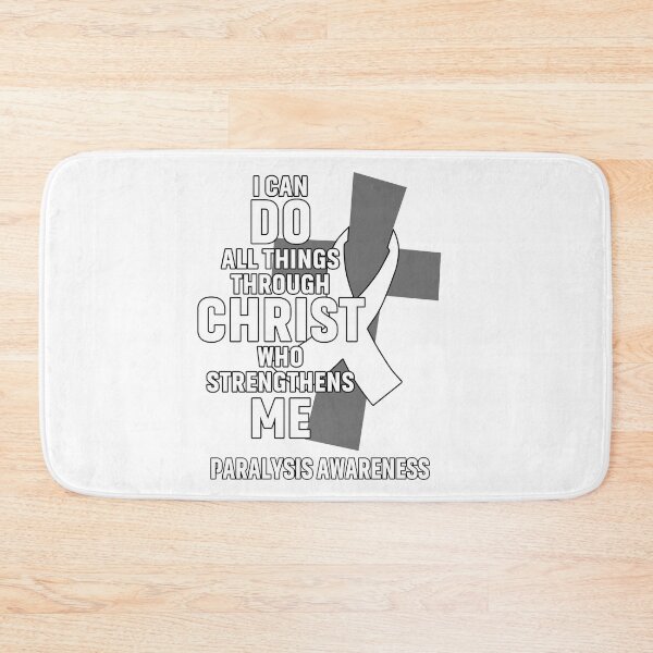 Item preview, I Can Do All Things Through Christ Who Strengthens Me Paralysis Awareness designed and sold by Hatjar.