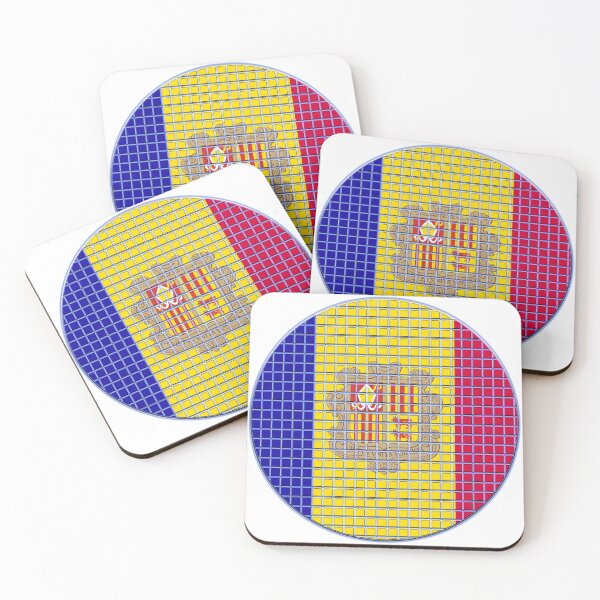 Item preview, Andorra Flag Rounded - Squares Pixel  designed and sold by MoonElite.