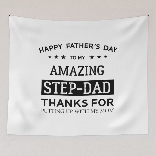 Item preview, Happy Father's Day To My Amazing Step-Dad Thanks For Putting Up With My Mom Cool Daughter Gift For Daddy Papa Grandpa designed and sold by Raiko-art.