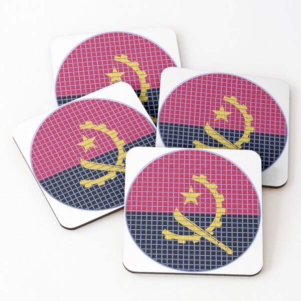 Item preview, Angola Flag Rounded - Squares Pixel  designed and sold by MoonElite.