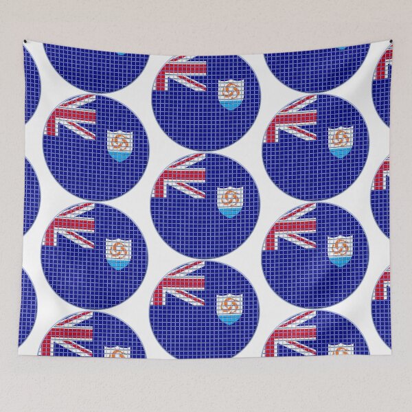 Item preview, Anguilla Flag Rounded - Squares Pixel  designed and sold by MoonElite.