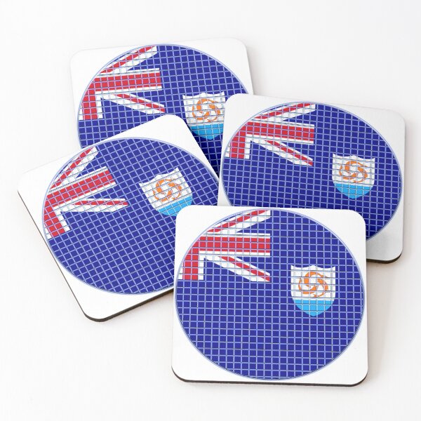 Item preview, Anguilla Flag Rounded - Squares Pixel  designed and sold by MoonElite.