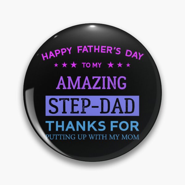Item preview, Colorful Happy Father's Day To My Amazing Step-Dad Thanks For Putting Up With My Mom Cool Daughter Gift For Daddy Papa Grandpa designed and sold by Raiko-art.