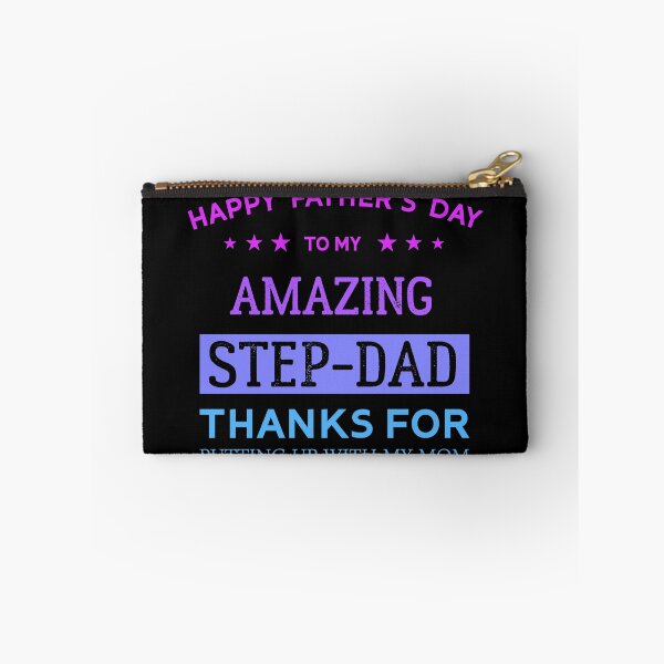 Item preview, Colorful Happy Father's Day To My Amazing Step-Dad Thanks For Putting Up With My Mom Cool Daughter Gift For Daddy Papa Grandpa designed and sold by Raiko-art.