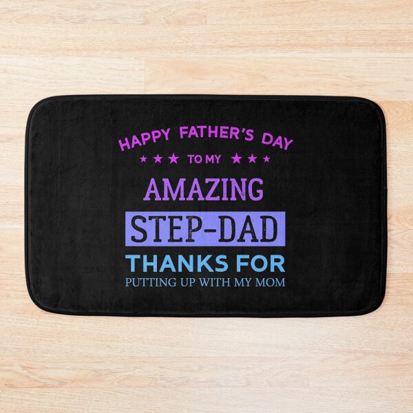 Item preview, Colorful Happy Father's Day To My Amazing Step-Dad Thanks For Putting Up With My Mom Cool Daughter Gift For Daddy Papa Grandpa designed and sold by Raiko-art.