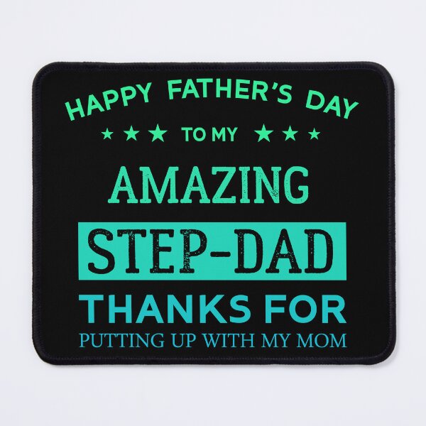 Item preview, Colorful Happy Father's Day To My Amazing Step-Dad Thanks For Putting Up With My Mom Cool Daughter Gift For Daddy Papa Grandpa designed and sold by Raiko-art.