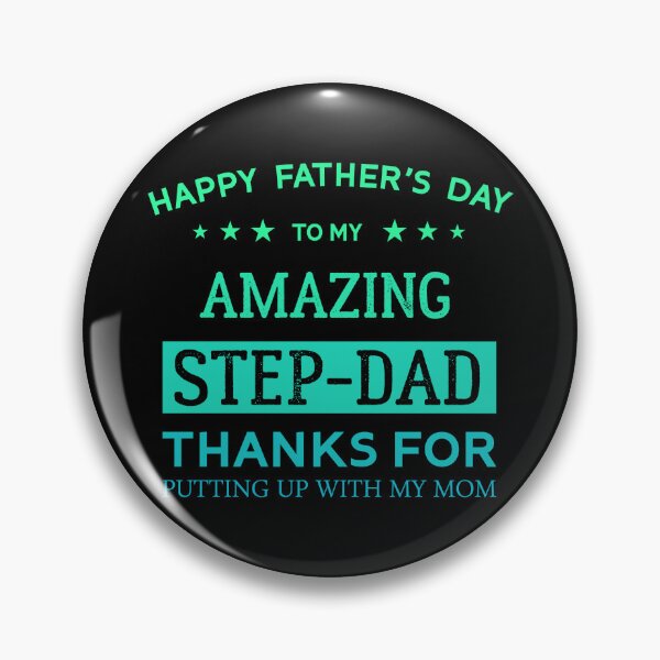 Item preview, Colorful Happy Father's Day To My Amazing Step-Dad Thanks For Putting Up With My Mom Cool Daughter Gift For Daddy Papa Grandpa designed and sold by Raiko-art.