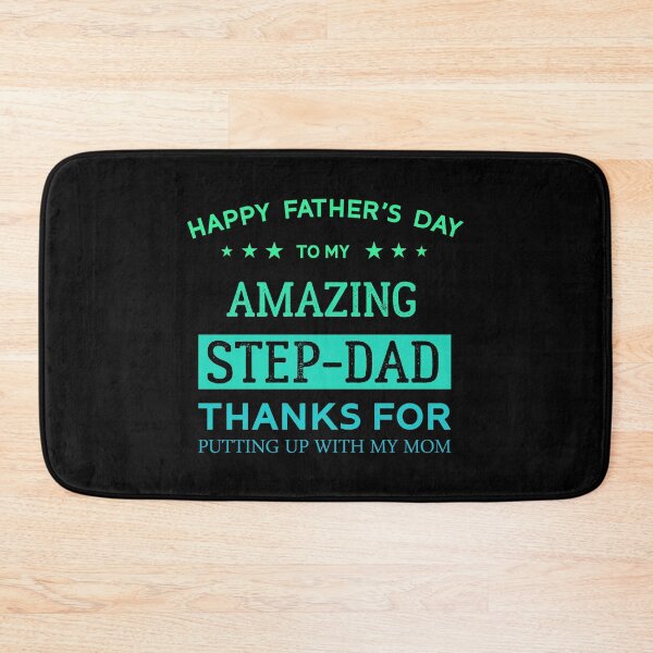 Item preview, Colorful Happy Father's Day To My Amazing Step-Dad Thanks For Putting Up With My Mom Cool Daughter Gift For Daddy Papa Grandpa designed and sold by Raiko-art.
