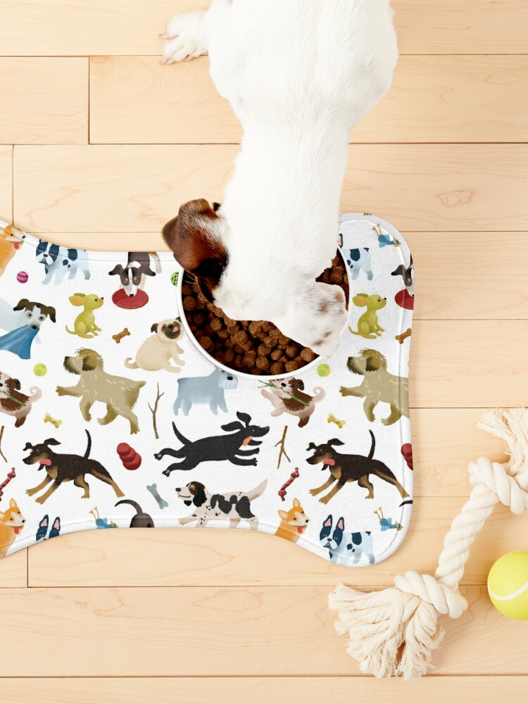 Discover The dogs- Pet Bowls Mat