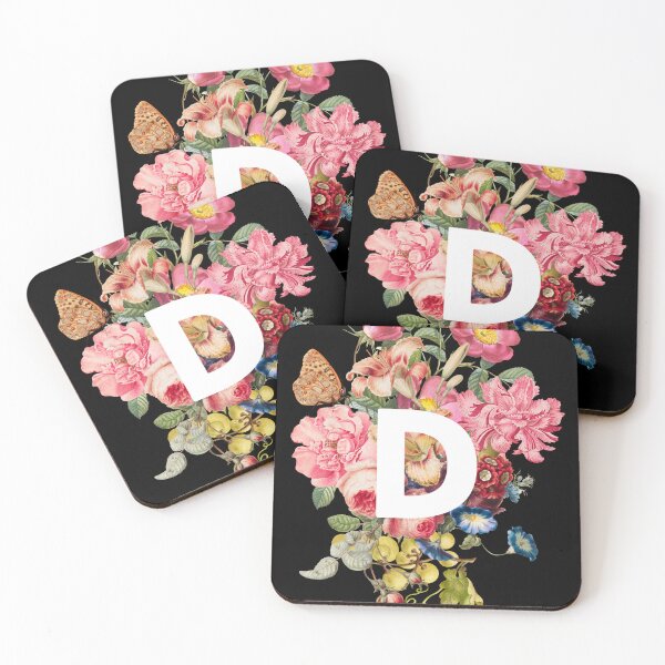 Item preview, Letter D with Baroque Flowers designed and sold by Trish Dish.